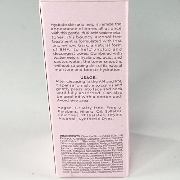 Glow Recipe Watermelon Glow PHA + BHA Pore-Tight Toner 1.35 fl oz 40 mil NIB - Picture 3 of 6
